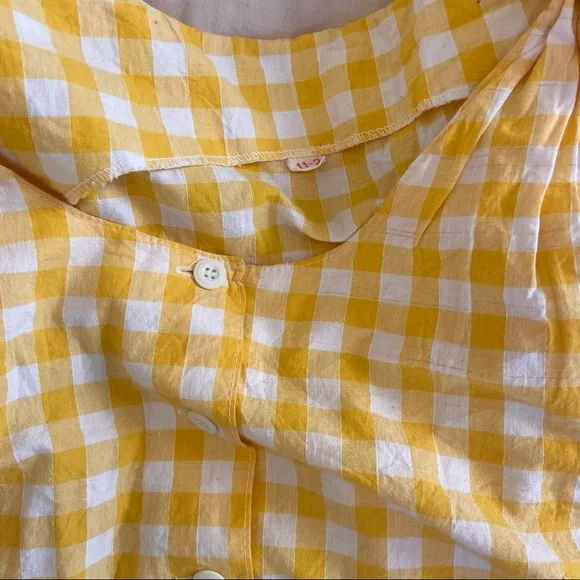 Yellow Gingham Shorts Two Piece - Picture 2 of 4